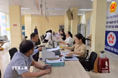 Thực hiện thủ tục đăng ký giấy phép kinh doanh tại Gia Lai. (Ảnh: Quang Thái/TTXVN)