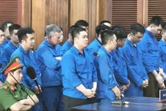 Các bị cáo tại tòa. (Ảnh: Công an Thành phố Hồ Chí Minh)