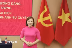 Tiến sỹ Nguyễn Thị Lan, Chủ tịch Hội người Việt Nam tại Trùng Khánh và Tứ Xuyên (Trung Quốc). (Ảnh: TTXVN phát)