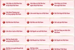 Danh sách 29 hội quần chúng do Đảng, Nhà nước giao nhiệm vụ