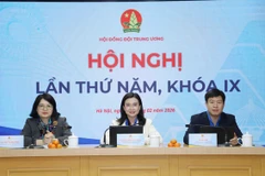 Các đại biểu chủ trì hội nghị. (Nguồn: Cơ quan Trung ương Hội Liên hiệp Thanh niên Việt Nam)