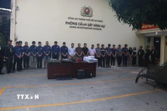 Các đối tượng bị khởi tố trong vụ án. (Ảnh: TTXVN phát)