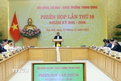 Thủ tướng Phạm Minh Chính chủ trì Phiên họp lần thứ 16 của Hội đồng Thi đua-Khen thưởng Trung ương. (Ảnh: Dương Giang/TTXVN)