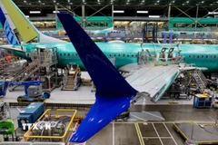 May bay Boeing 737 MAX được lắp ráp tại nhà máy của Boeing ở Renton, Washington. (Ảnh: REUTERS/TTXVN)