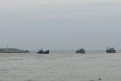 Cửa cảng La Gi thường xuyên bị bồi lấp, gây tai nạn chìm tàu cá. (Nguồn: Báo Lâm Đồng)