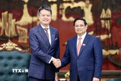 Thủ tướng Phạm Minh Chính tiếp ông Daren Tang, Tổng giám đốc Tổ chức Sở hữu trí tuệ thế giới (WIPO). (Ảnh: Dương Giang/TTXVN)