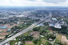 Cao tốc Bến Lức-Long Thành. (Ảnh: Hồng Đạt/TTXVN)