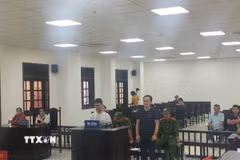 Hai bị cáo tại phiên tòa. (Ảnh: Chanh Đa/TTXVN)