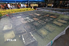 Pin bị cháy tại Cơ quan Thông tin Tài nguyên Quốc gia ở Daejeon, Hàn Quốc, ngày 28/9. (Ảnh: Yonhap/TTXVN)