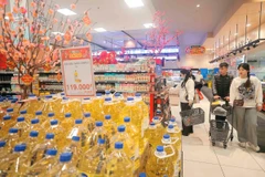 Đa dạng mặt hàng mẫu mã phục vụ khách mua sắm tại siêu thị AEON Long Biên. (Ảnh: Trần Việt/TTXVN)