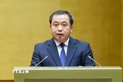 Bộ trưởng Bộ Nông nghiệp và Môi trường Trần Đức Thắng phát biểu. (Ảnh: Doãn Tấn/TTXVN)