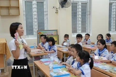 100% trường học trên địa bàn thành phố Hà Nội đã mở cửa đón học sinh trở lại lớp. Ảnh minh họa. (Ảnh: Bích Huệ/TTXVN)