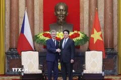 Chủ tịch nước Lương Cường tiếp Chủ tịch Thượng viện Cộng hòa Séc Milos Vystrcil. (Ảnh: Lâm Khánh/TTXVN)