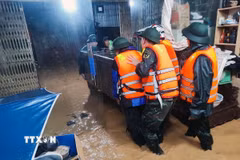 Trên địa bàn tỉnh Sơn La từ đêm 26 đến rạng sáng 27/7 có mưa lớn kéo dài, xuất hiện lũ ống, lũ quét làm 4 người ở xã Chiềng Sơ tử vong và mất tích. (Ảnh: TTXVN phát)