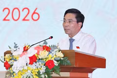 Phó Chủ tịch Quốc hội, Phó Trưởng Ban Thường trực Ban Tổ chức Diễn đàn Nguyễn Doãn Anh phát biểu bế mạc Diễn đàn. (Ảnh: Doãn Tấn/TTXVN)