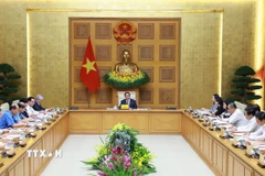 Thủ tướng Phạm Minh Chính, Chủ tịch Hội đồng Thi đua-Khen thưởng Trung ương, chủ trì phiên họp lần thứ 14 của Hội đồng. (Ảnh: Dương Giang/TTXVN)