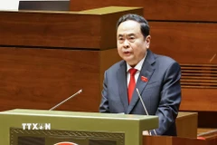 Chủ tịch Quốc hội khóa XV Trần Thanh Mẫn phát biểu khai mạc Kỳ họp thứ Nhất, Quốc hội khóa XVI. (Ảnh: Doãn Tấn/TTXVN)