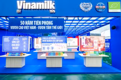 Không gian triển lãm của Vinamilk được thiết kế hiện đại, gần gũi và đầy sáng tạo. (Ảnh: Vinamilk)
