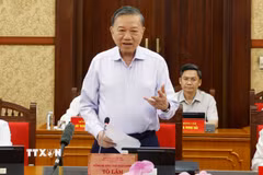 Tổng Bí thư, Chủ tịch nước chủ trì phiên họp Ban Chỉ đạo Trung ương về phát triển khoa học, công nghệ, đổi mới sáng tạo và chuyển đổi số. (Ảnh: Thống Nhất/TTXVN)