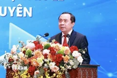 Thứ trưởng Thường trực Bộ Khoa học và Công nghệ Vũ Hải Quân phát biểu tại buổi lễ. (Ảnh: Thu Hằng/TTXVN)