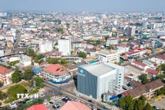 Một góc thủ đô Vientiane, Trung tâm chính trị kinh tế - văn hóa của Lào. (Ảnh: Đỗ Bá Thành/TTXVN)