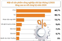 Chỉ số sản xuất toàn ngành công nghiệp tháng 1 tăng 0,6%