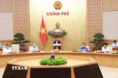 Thủ tướng Phạm Minh Chính chủ trì Phiên họp Chính phủ thường kỳ tháng 8/2025. (Ảnh: Dương Giang/TTXVN)