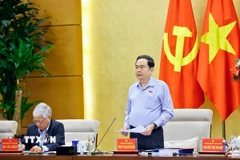 Chủ tịch Quốc hội Trần Thanh Mẫn phát biểu. (Ảnh: Doãn Tấn/TTXVN)