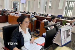 Kho bạc Nhà nước Thành phố Hồ Chí Minh tập trung các giải pháp thúc giải ngân đầu tư công ngay từ đầu năm 2025. (Ảnh: Hứa Chung/TTXVN)