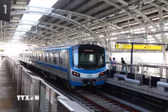 Thành phố Hồ Chí Minh quy hoạch Metro gồm 27 tuyến với hơn 1.000km. (Ảnh: Hồng Đạt/TTXVN)