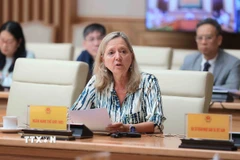 Giám đốc Ngân hàng Thế giới (WB) tại Việt Nam Mariam J.Sherman phát biểu. (Ảnh: An Đăng/TTXVN)