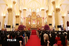 Cung thánh đường của Nhà thờ có sức chứa tới 5.000 người. (Ảnh: Đức Phương/TTXVN)