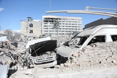 Cảnh đổ nát sau cuộc không kích tại Tehran, Iran, ngày 3/3. (Ảnh: THX/TTXVN)