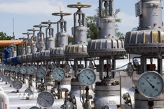 Cơ sở dự trữ khí đốt tự nhiên tại Zsana, Hungary. (Ảnh: THX/TTXVN)