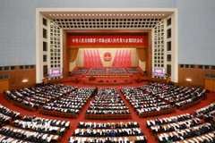 Toàn cảnh lễ khai mạc kỳ họp thứ tư Đại hội Đại biểu Nhân dân toàn quốc (Nhân đại - tức Quốc hội) Trung Quốc khóa XIV ở Bắc Kinh. (Ảnh: THX/TTXVN)