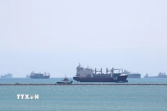 Tàu thuyền di chuyển trên Biển Đỏ. (Ảnh: AFP/TTXVN)