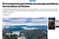 Báo Le Parisien giới thiệu Việt Nam như một trong những quốc gia đáng khám phá nhất châu Á, nổi bật với cảnh quan thiên nhiên hùng vĩ, di sản văn hóa lâu đời và nền ẩm thực được đánh giá thuộc hàng hấp dẫn nhất thế giới. (Ảnh: TTXVN phát)