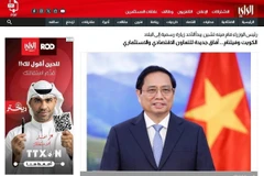 Truyền thông Kuwait đưa tin về chuyến thăm chính thức Kuwait của Thủ tướng Phạm Minh Chính. (Ảnh: TTXVN phát)