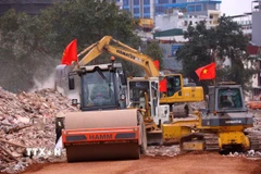 Dự án đường Vành đai 1 thủ đô Hà Nội. (Ảnh: Văn Điệp/TTXVN)