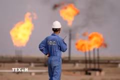 Cơ sở khai thác dầu của Iran trên đảo Khark. (Ảnh: IRNA/TTXVN)