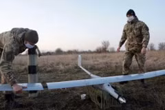 UAV trinh sát FlyeEye. (Nguồn: Vệ binh quốc gia Ukraine)