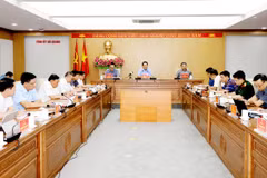 Quang cảnh buổi làm việc. (Nguồn: Báo Hà Giang)