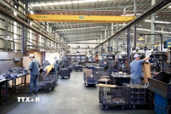 Xưởng sản xuất của Công ty Cơ khí Động lực Toàn Cầu, doanh nghiệp có vốn đầu tư FDI tại Khu công nghiệp Giang Điền, Đồng Nai. (Ảnh: Hồng Đạt/TTXVN)