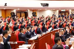 Hội nghị lần thứ nhất Ban Chấp hành Trung ương Đảng khóa XIV. (Ảnh: TTXVN)