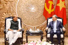 Tổng Bí thư, Chủ tịch nước Tô Lâm tiếp Ngài Rajnath Singh, Bộ trưởng Bộ Quốc phòng Ấn Độ. (Ảnh: Thống Nhất/TTXVN)
