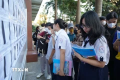 Thí sinh dự thi đánh giá năng lực Đại học Quốc gia Thành phố Hồ Chí Minh. (Ảnh: Thu Hoài/TTXVN)