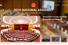 Chuyên trang https://baucuquochoi.vn của TTXVN được thể hiện bằng 6 ngôn ngữ quốc tế, với cách trình bày hấp dẫn, hiện đại. (Ảnh: Khoa Chương/TTXVN)