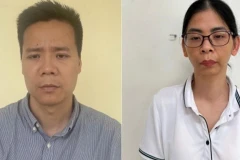 Bị can Nguyễn Năng Mạnh và Phạm Thị Hường. (Ảnh: Công an cung cấp)