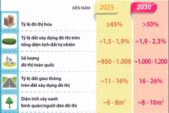 Nâng tỷ lệ đô thị hóa toàn quốc đạt trên 50% vào năm 2030