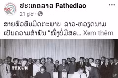 Bài đăng trên trang Facebook chính thức của tờ Pathetlao. (Ảnh: TTXVN phát)